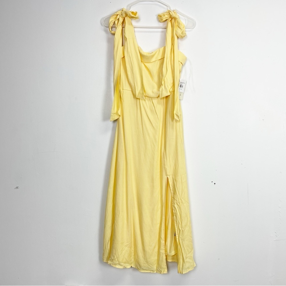 Row A Dress Womens Small Yellow Adjustable Tie Strap NEW NWT